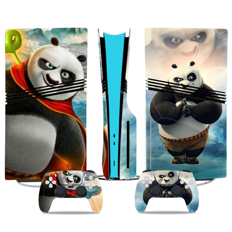 Kung Fu Panda-Themed PS5 Pro Skin Sticker – Epic Console And Controller Design