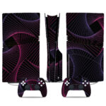 Modern Geometric Neon PS5 Pro Skin Sticker – Sleek Design For Console And Controller