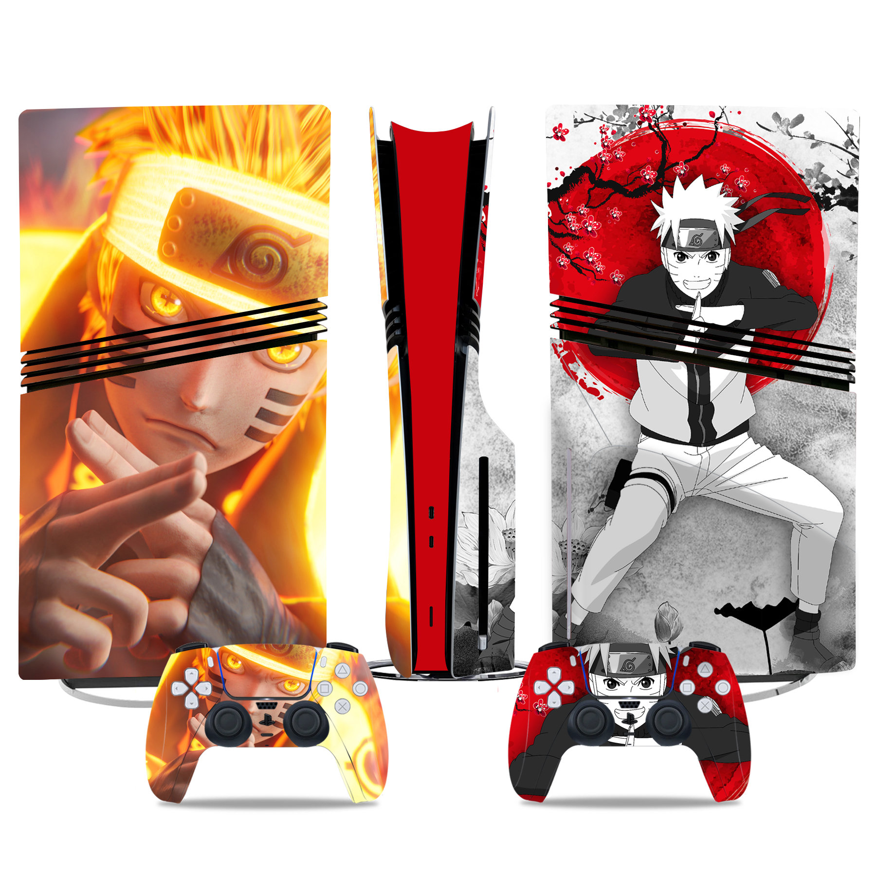 Naruto Uzumaki PS5 Pro Skin Sticker – Epic Anime Design For Console And Controller