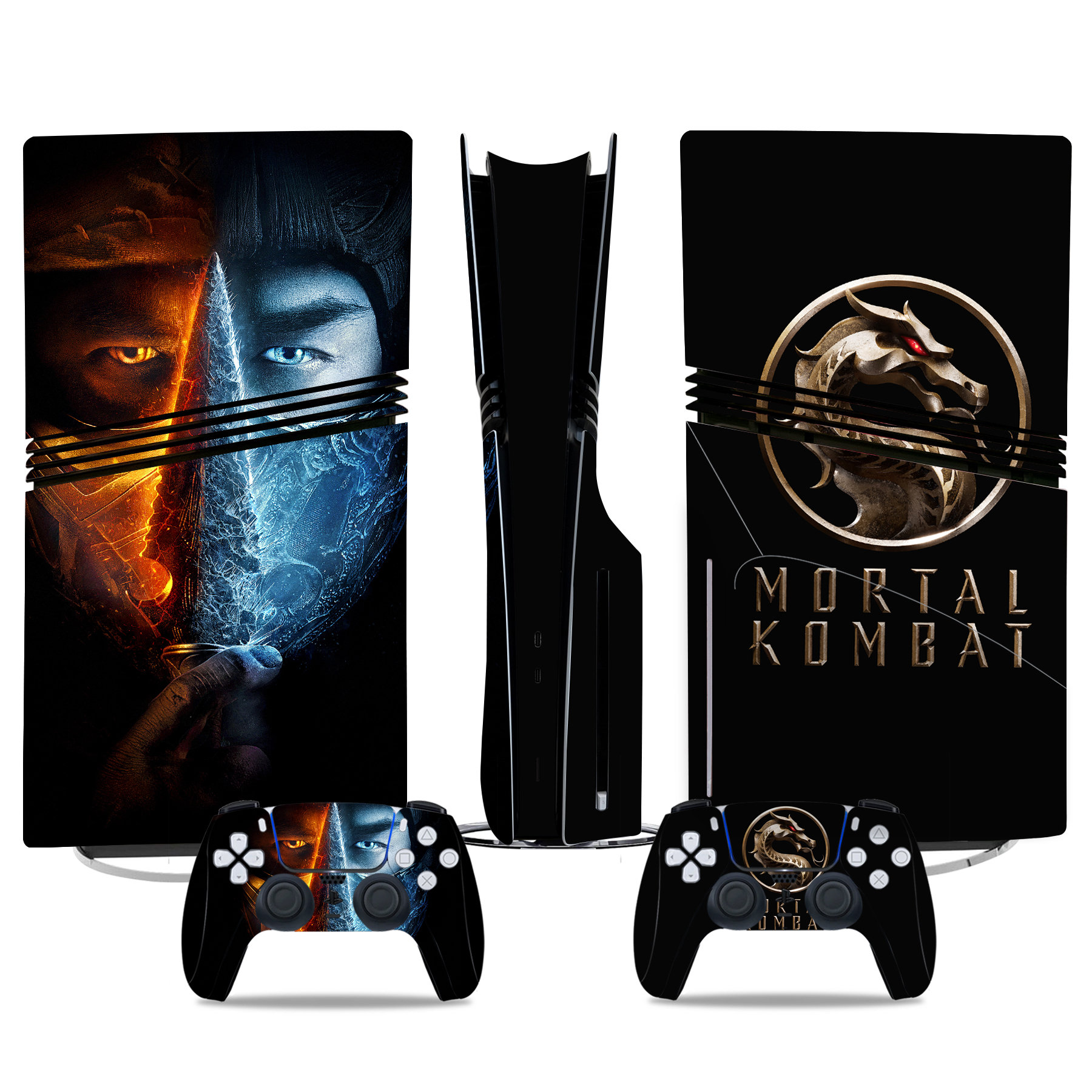Mortal Kombat PS5 Pro Skin Sticker – Epic Custom Console And Controller Design