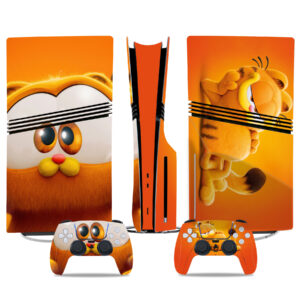 Garfield PS5 Pro Skin Sticker – Adorable Custom Console And Controller Wrap