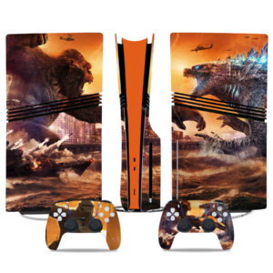 Godzilla Vs. Kong PS5 Pro Skin Sticker – Epic Battle Design For Console And Controller
