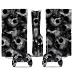 Scary Skull Pattern PS5 Pro Skin Sticker For Console And Controller - Bold Design