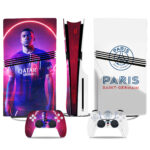 Stylish Paris Saint-Germain Kylian Mbappé PS5 Pro Skin Sticker – Stunning Console And Controller Wrap