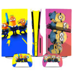 Vibrant Minions-Themed PS5 Pro Skin Sticker – Fun & Stylish Console And Controller Customization