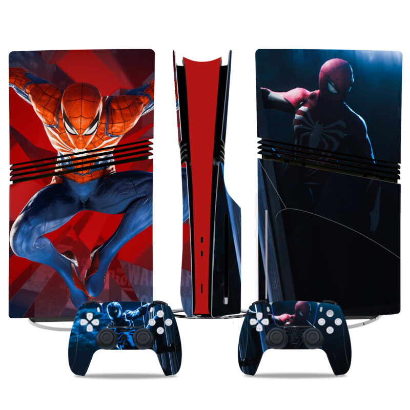 Spider-Man PS5 Pro Skin Sticker – Stylish Wrap For Console And Controller