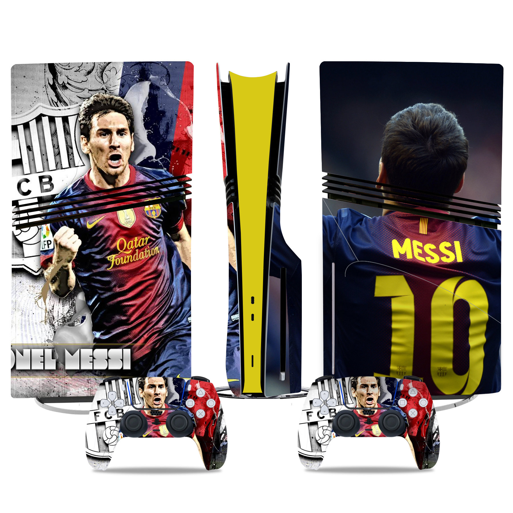 Dynamic Lionel Messi PS5 Pro Skin Sticker – Unique Console And Controller Design
