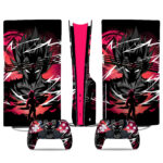 PS5 Pro Skin Sticker – Bold Saiyan Warrior Design With Matching Controller Decals For Anime Fans