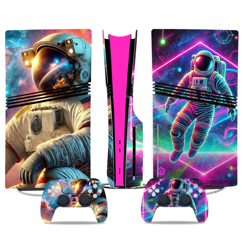 Cosmic Astronaut PS5 Pro Skin Sticker For Console And Controller - Perfect Gaming Decor