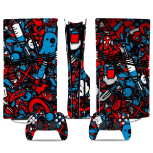 Vibrant Graffiti PS5 Pro Skin Sticker For Console And Controllers
