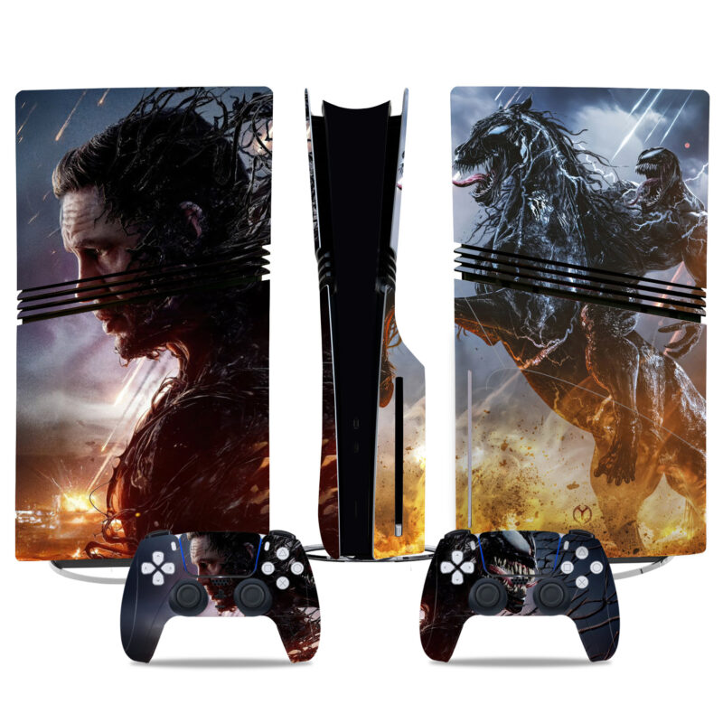 Custom Venom Artwork PS5 Pro Skin Sticker Set For Ultimate Gaming Experience